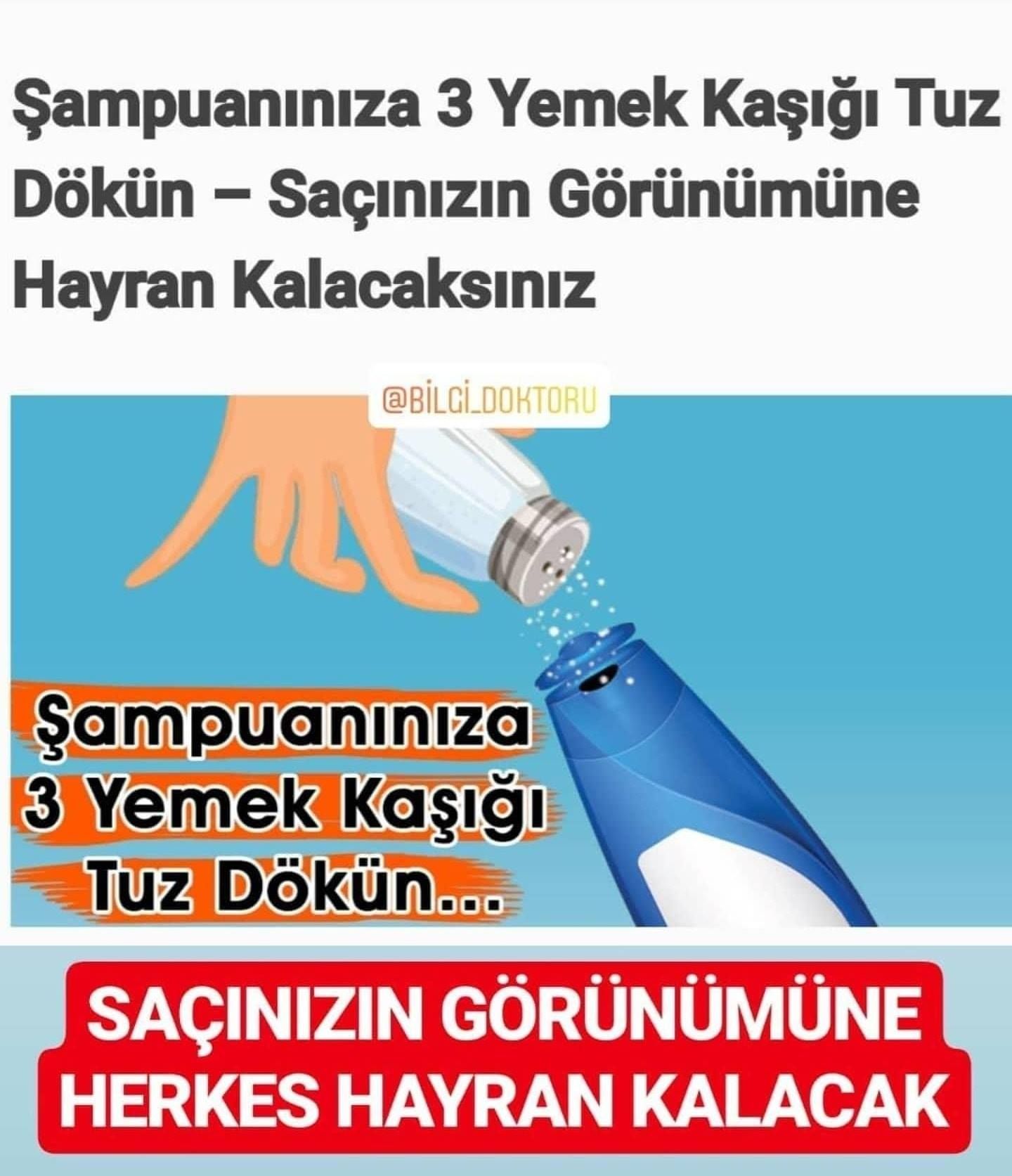 Şampuanınıza Tuz Dökün Sonucu Kendi Gözlerinizle Görün