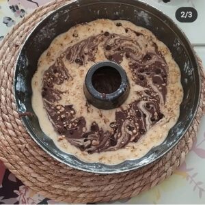 Mandalinalı İki Renkli Çikolatalı Kek