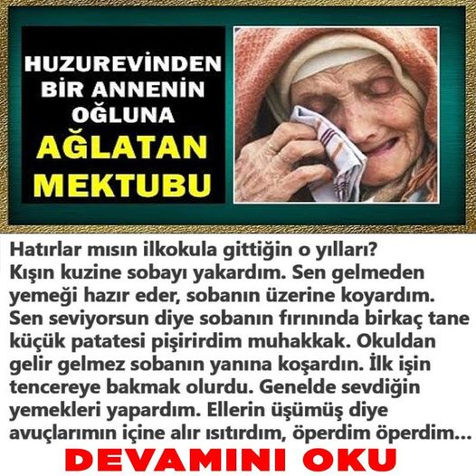Huzur Evindeki Annenin Evladına Yazdığı Mektup Herkesi Ağlattı