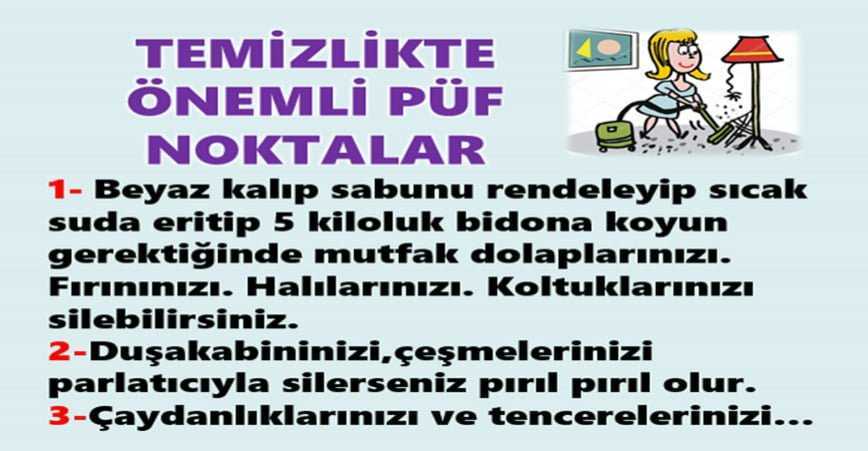 Temizlikte Önemli Bilgiler