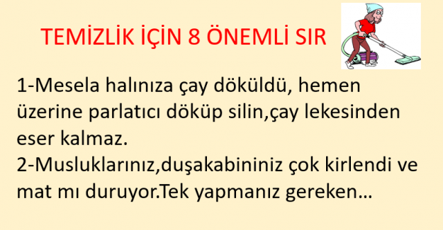 Hayatınızı Kolaylaştıracak Temizlik Fikirleri