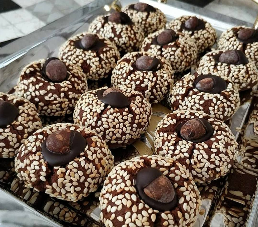 Susam Mantolu Kakaolu Kurabiye