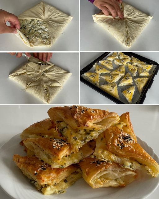 Sadece 2 Yufkayla 1 Tepsi Zarf Böreği Yaptım