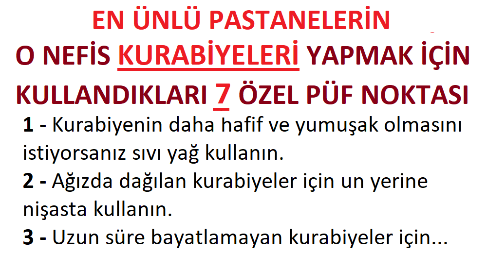 Ünlü Pastanelerin Kurabiyeleri Yapmak İçin Kullandığı Püf Noktalar