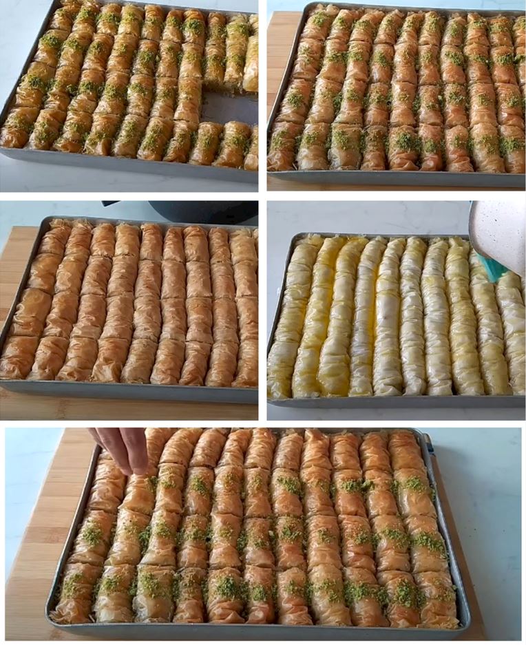 Hazır Baklavalık Yufkadan Kadayıflı Burma Baklava Nasıl Yapılır