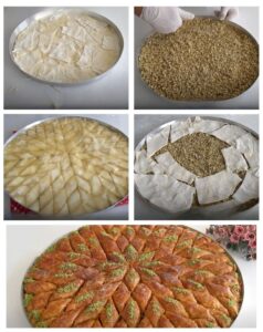 4 Adet Beze ile 64 Kat Baklava Yaptım Yepyeni Bir Baklava Yapma Yöntemi Kolay Merdane Baklavası
