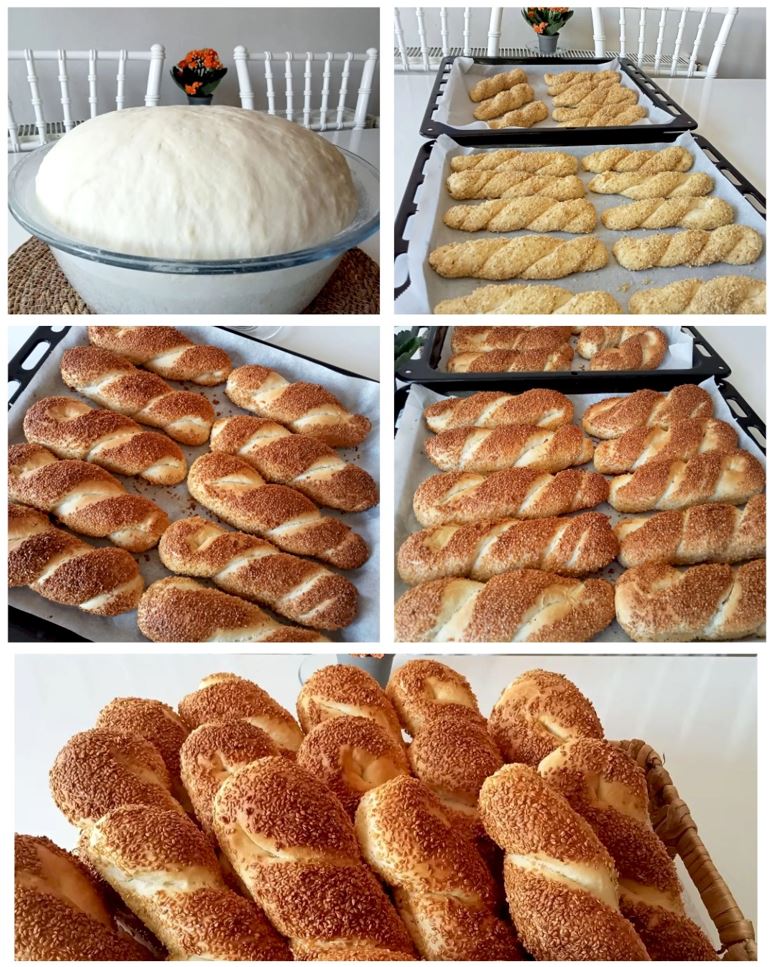 Bu şekilde Simit Yapmak Çok Kolay İçi Dışı Yumuşacık Pastane Simidi ...