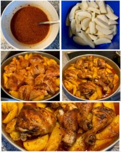 Fırında Patatesli Tavuk Baget