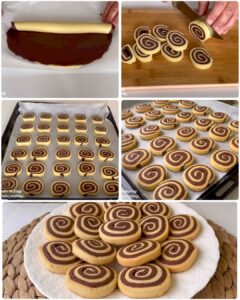 Şekline Ve Tadına Hayran Bırakan İki Renkli Rulo Kurabiye