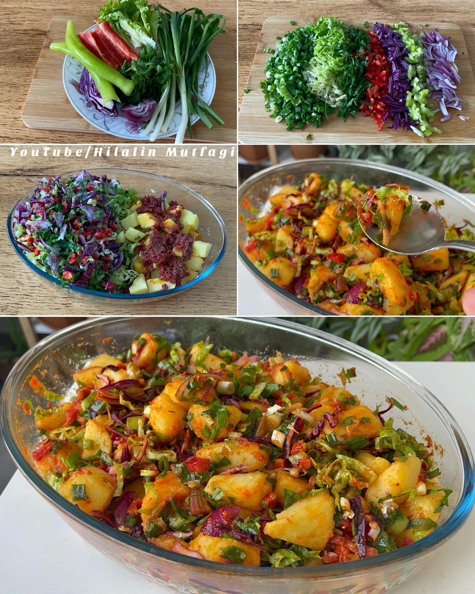 Kaşık Kaşık Yediren Çok Lezzetli Patates Salatası