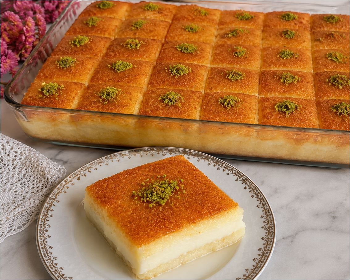 İrmikli Muhallebili Şerbetli Tatlı Tarifi
