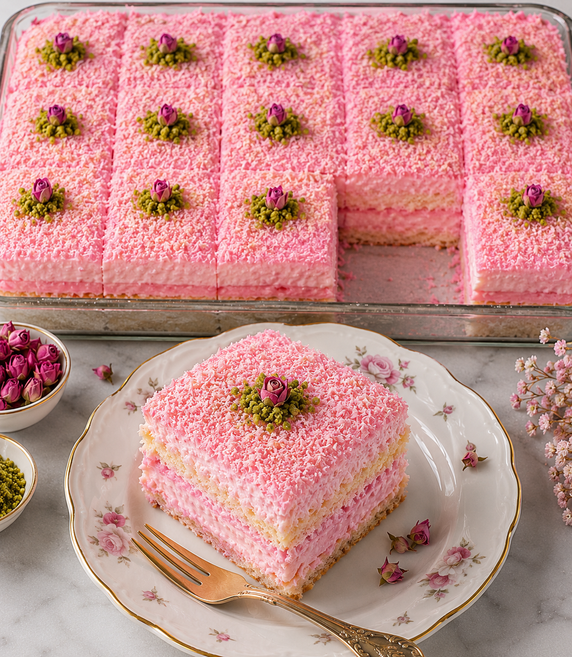 Gül Pembe Pastası Tarifi