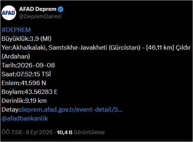 Deprem Oldu