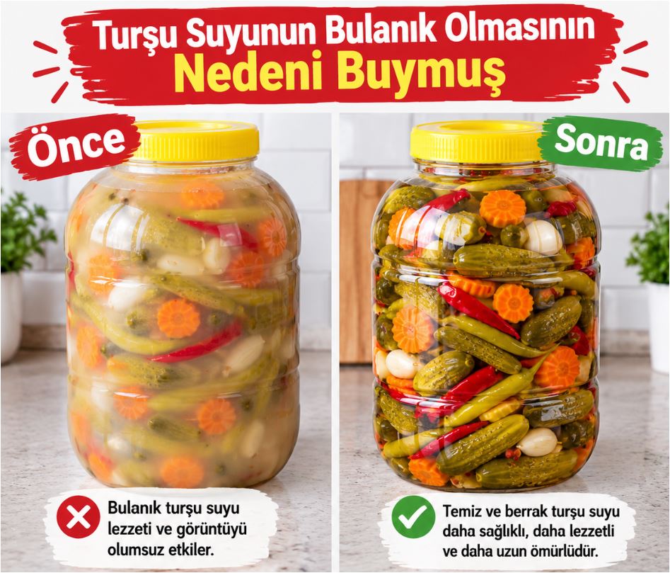 Turşu Suyunuz Bu Yüzden Bulanık Oluyor